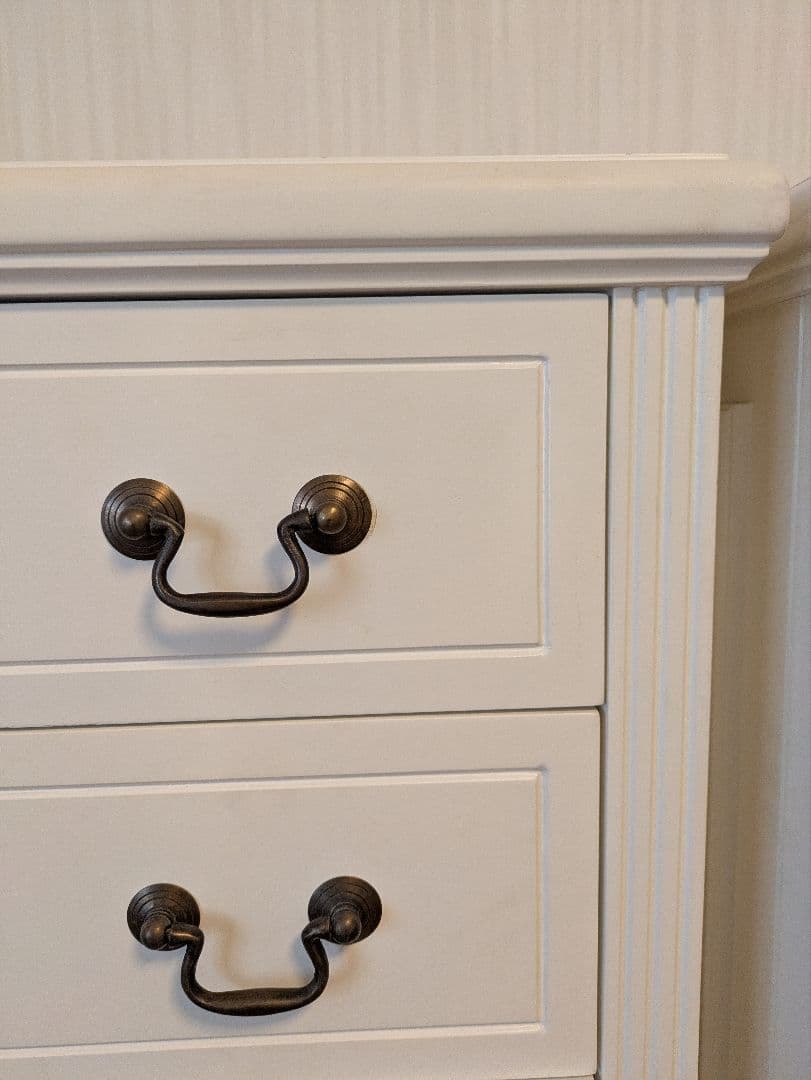 ホワイト木製チェスト 5段 ①