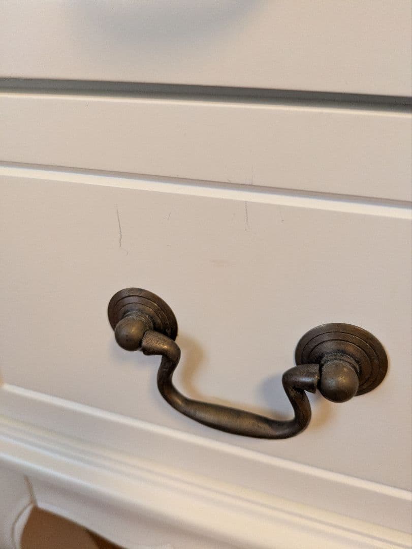 ホワイト木製チェスト 5段 ①