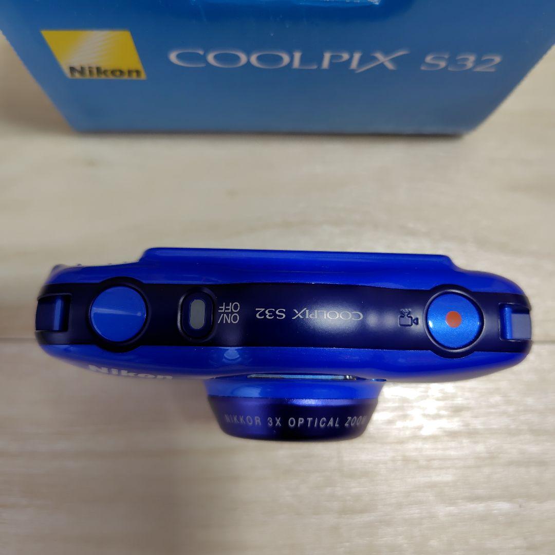NIKON COOLPIX S32 青 防水