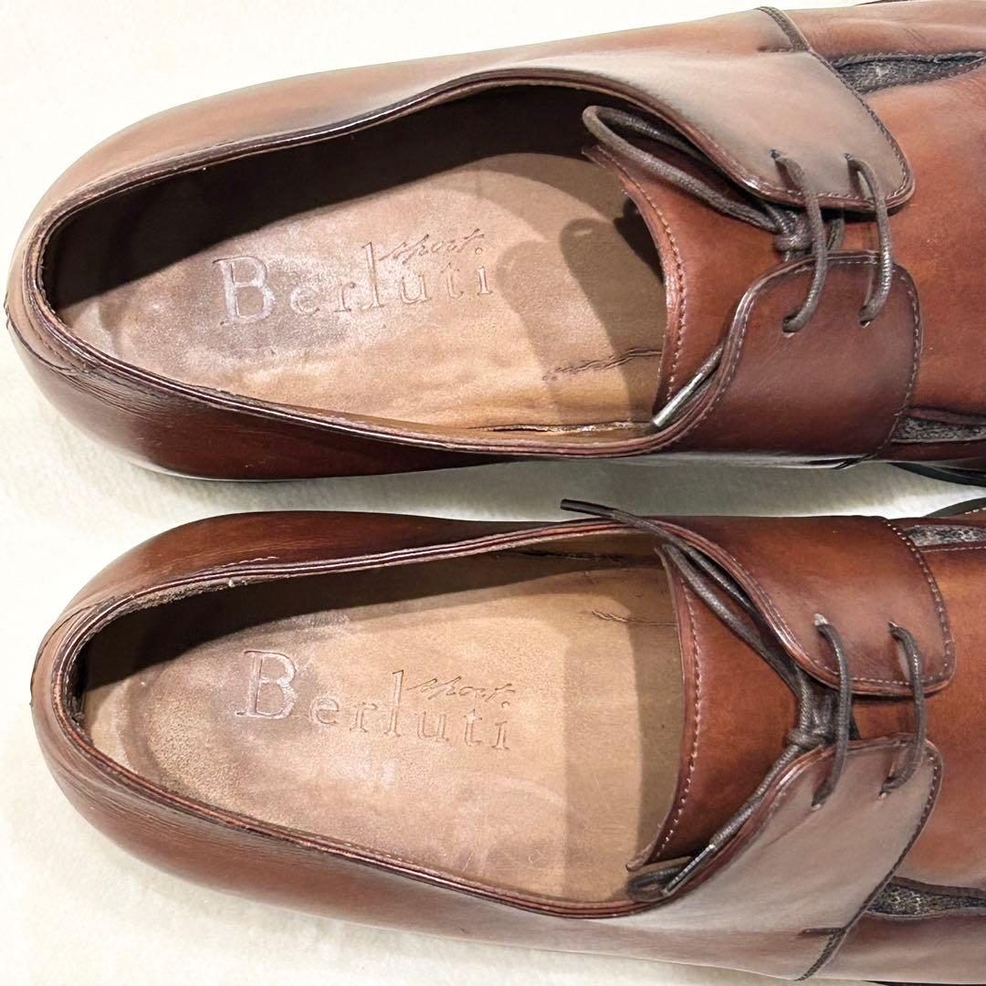美品 Berluti ベルルッティ 革靴 ブラウン ビジネスシューズ レザー