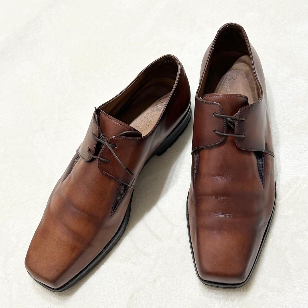 美品 Berluti ベルルッティ 革靴 ブラウン ビジネスシューズ レザー