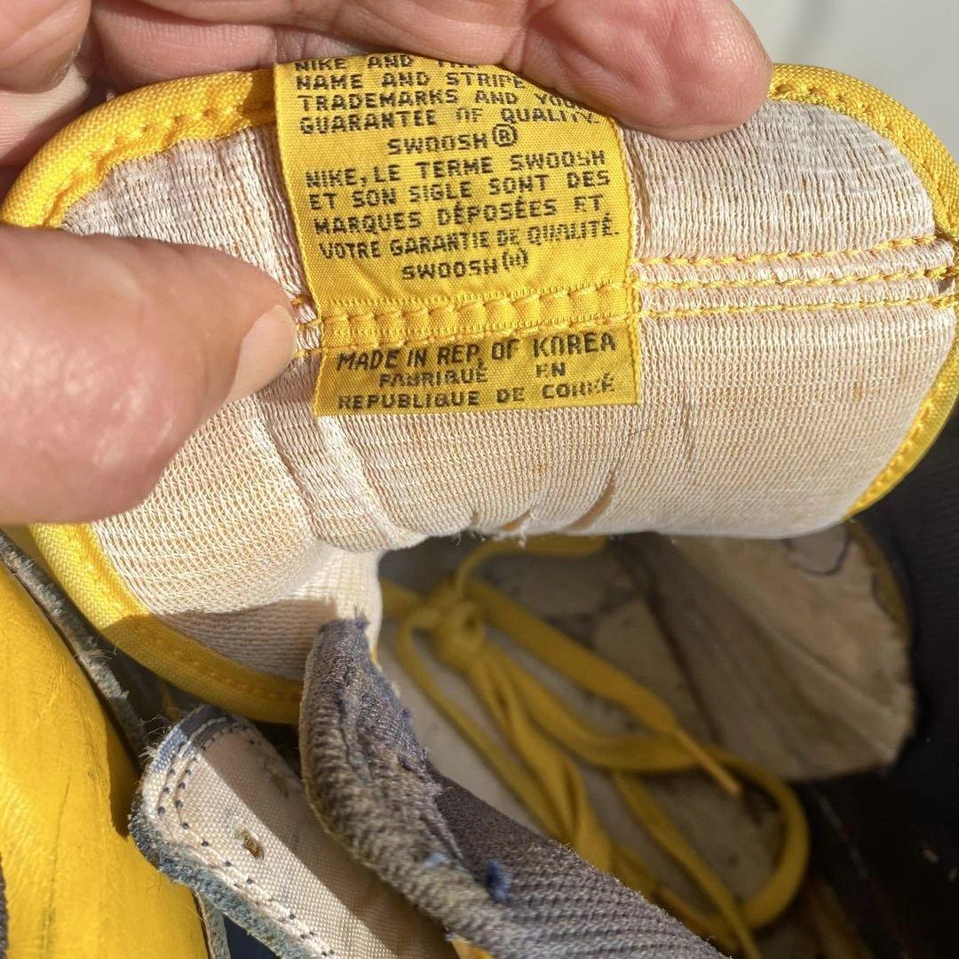 NIKE ダンクハイ　オリジナル　イエロー/ネイビー