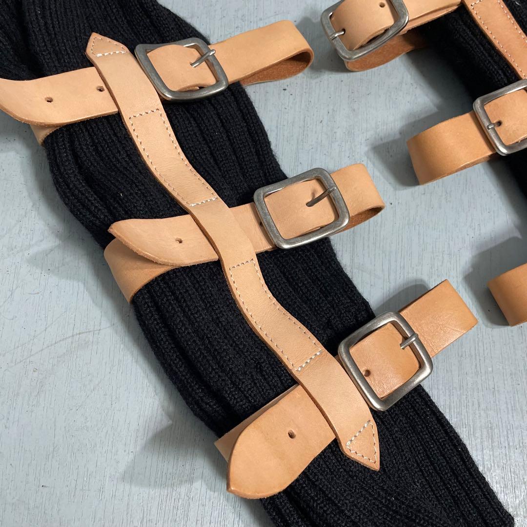 美品◆希少◆LIMI feuリミフゥ◆レザーレッグウォーマー◆サイズフリー