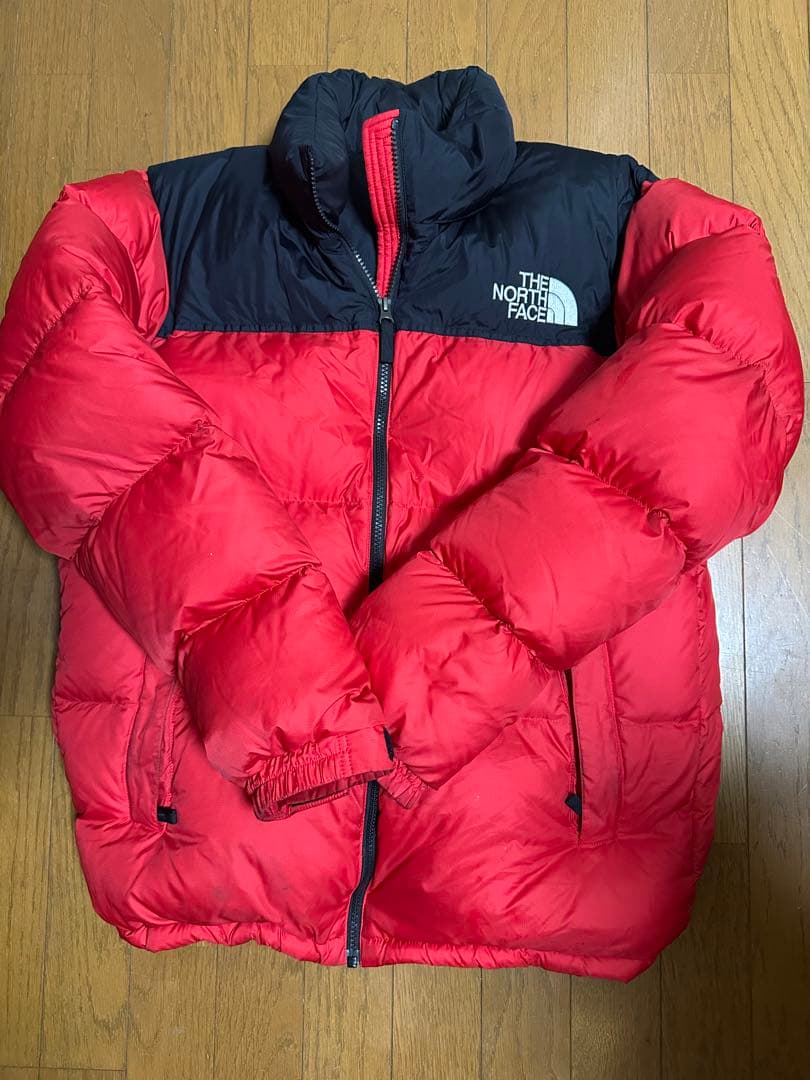 THE NORTH FACE ダウンジャケット レッド/ブラック