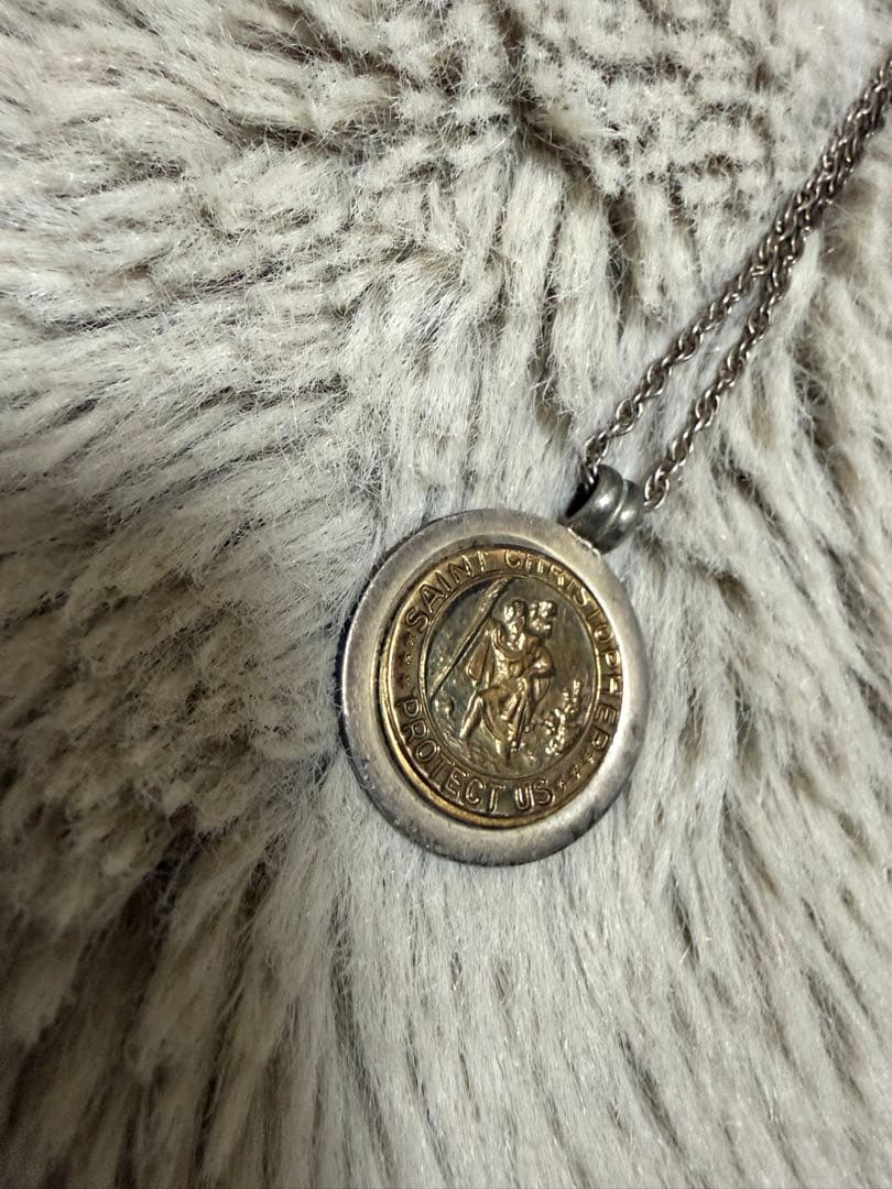 TIFFANY セントクリストファー 18KT×STERLINGネックレス