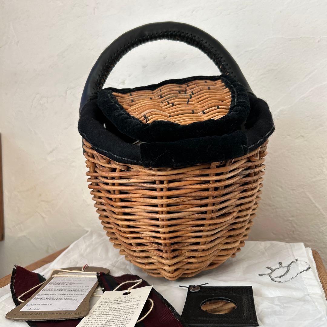 ◎未使用　レア　ebagos エバゴス　カゴバッグ ベロア　内田彩仍さん愛用