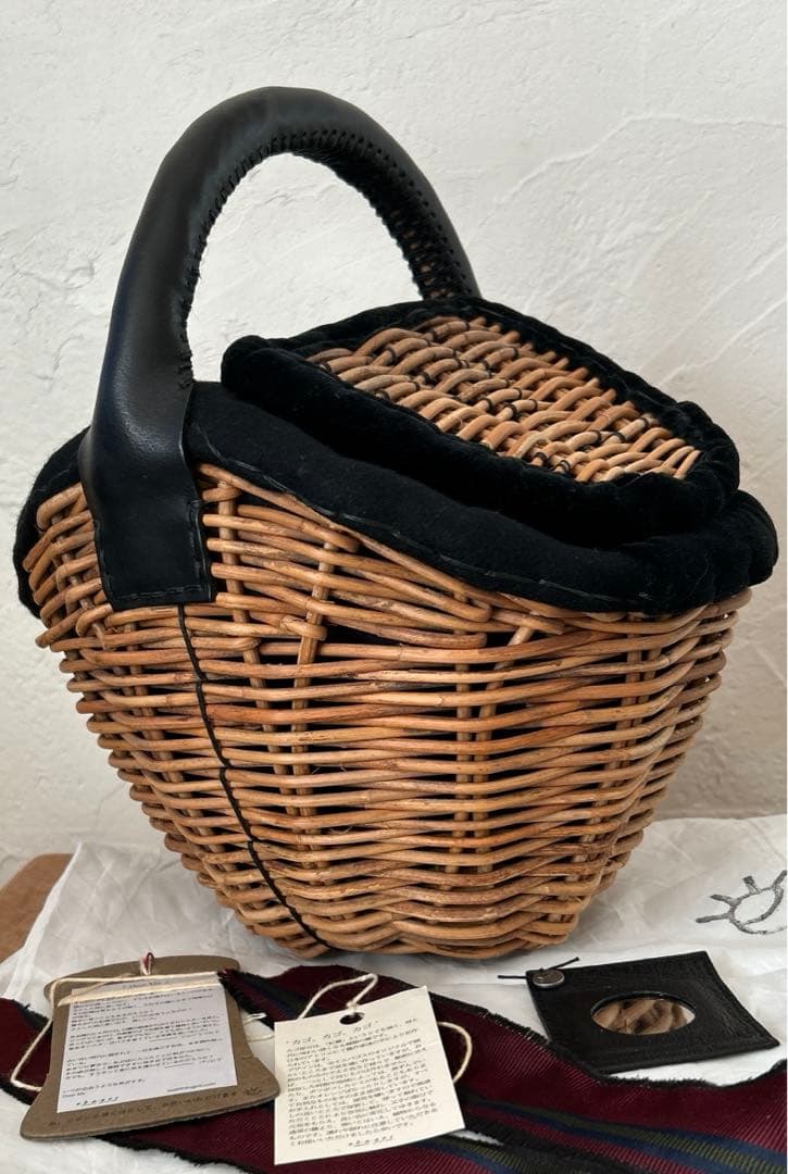 ◎未使用　レア　ebagos エバゴス　カゴバッグ ベロア　内田彩仍さん愛用