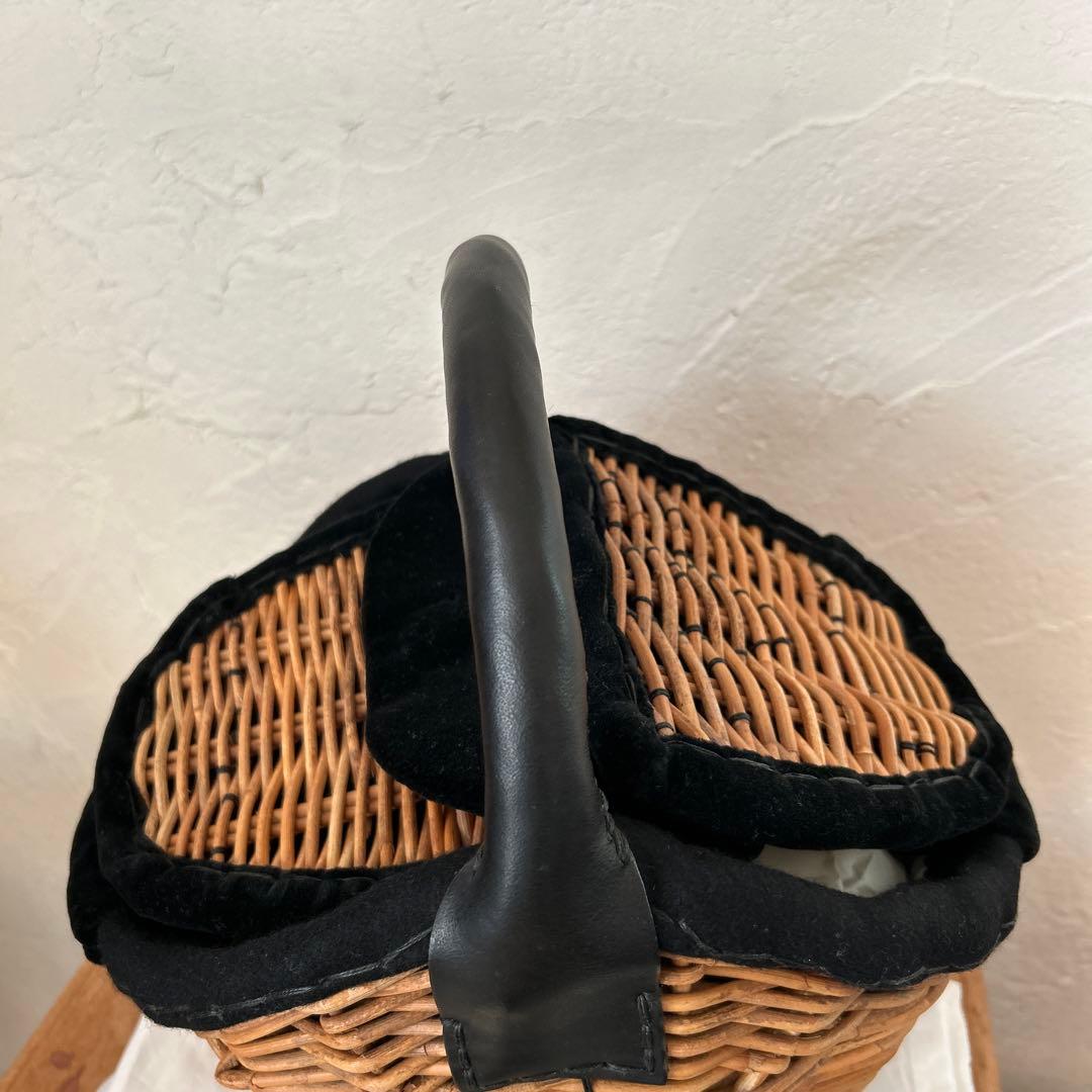 ◎未使用　レア　ebagos エバゴス　カゴバッグ ベロア　内田彩仍さん愛用