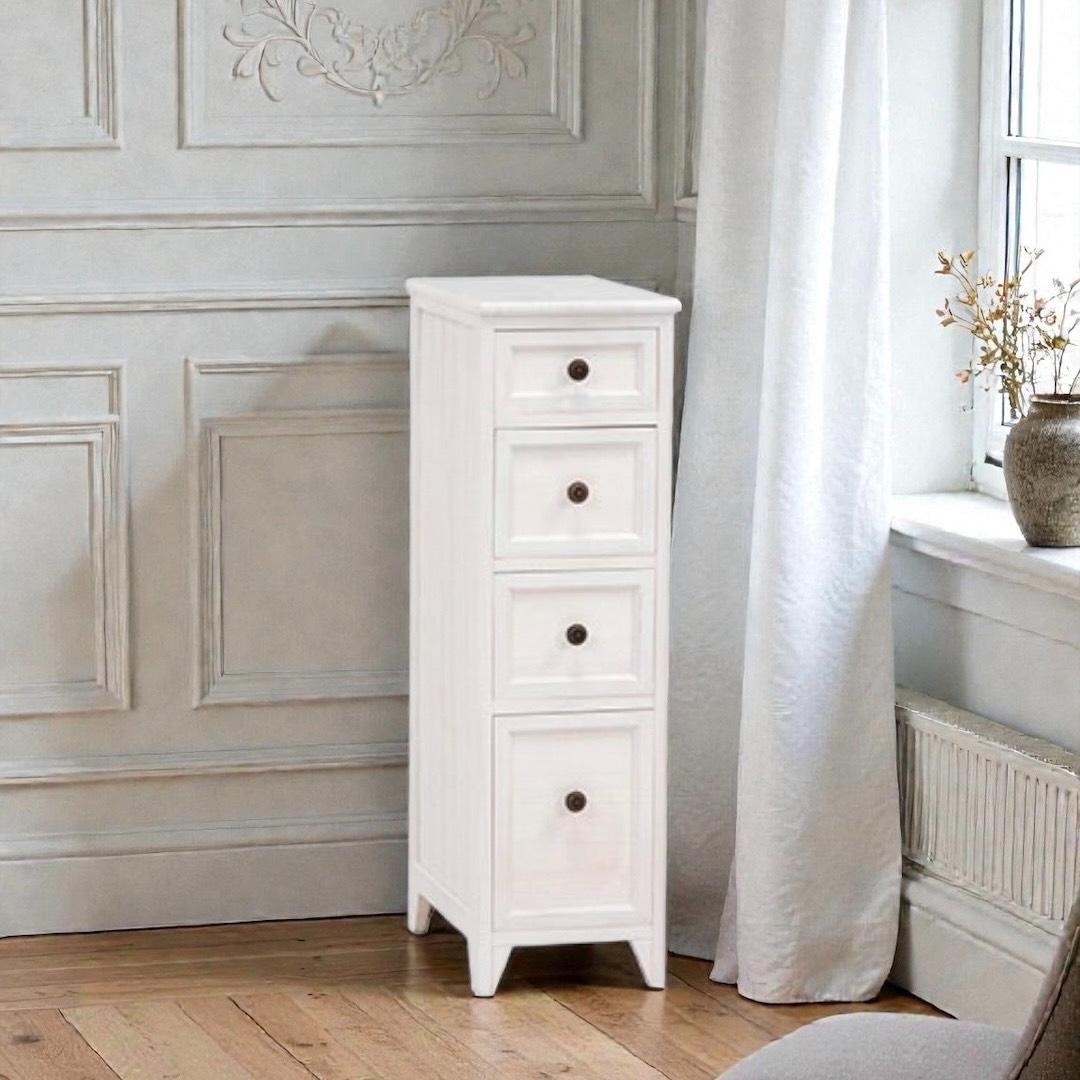 フォロー割【新品】 天然木 桐製 アンティーク調 スリムチェスト