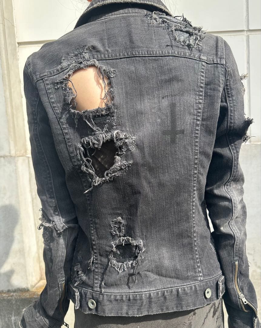 LGB ルグランブルーバッククロス　デニム　ジャケット