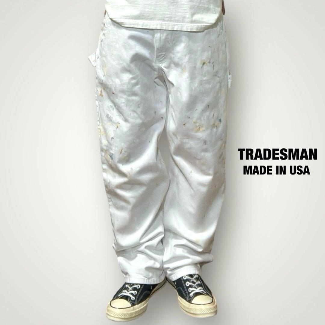 USA製 TRADESMAN デニムペインターパンツ ペイント ペンキ 一点物