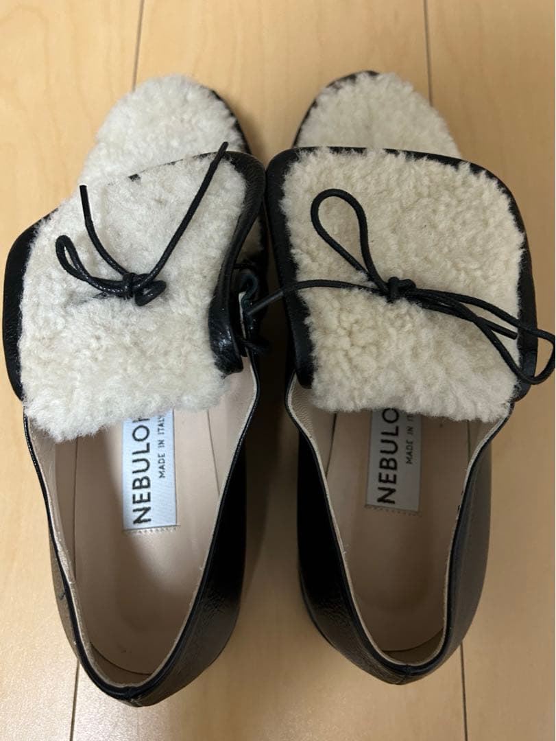 【美品】ネブローニ NEBULONIE ムートン ローファー 本革 36.5