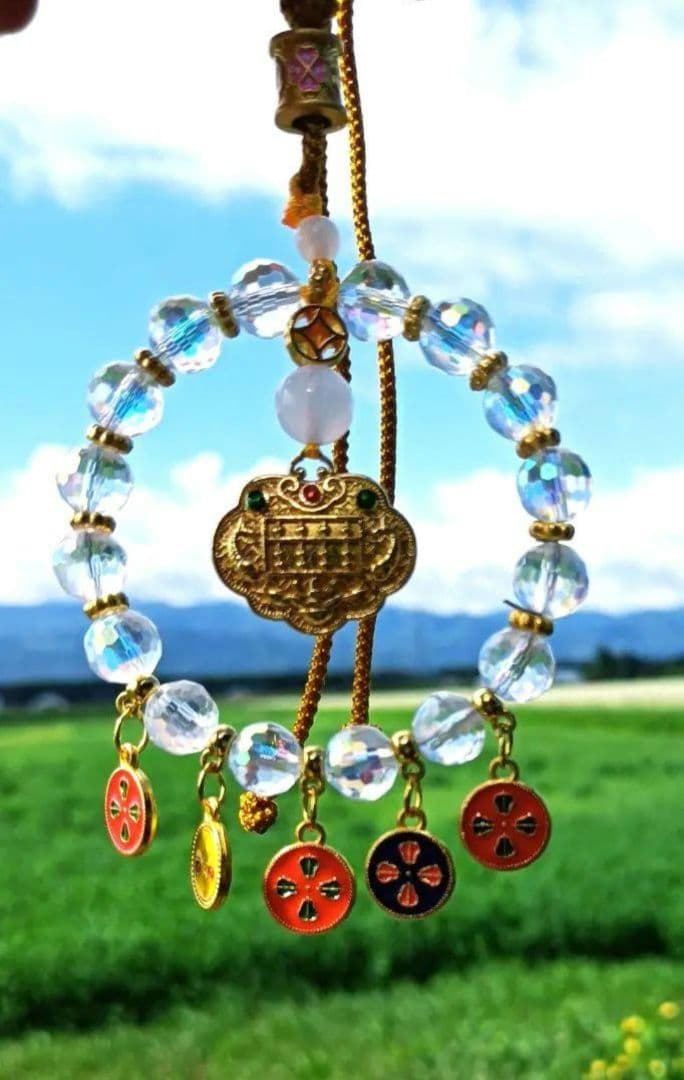 ぽっかぽか❀ロングストロベリークォーツブレスレット❀