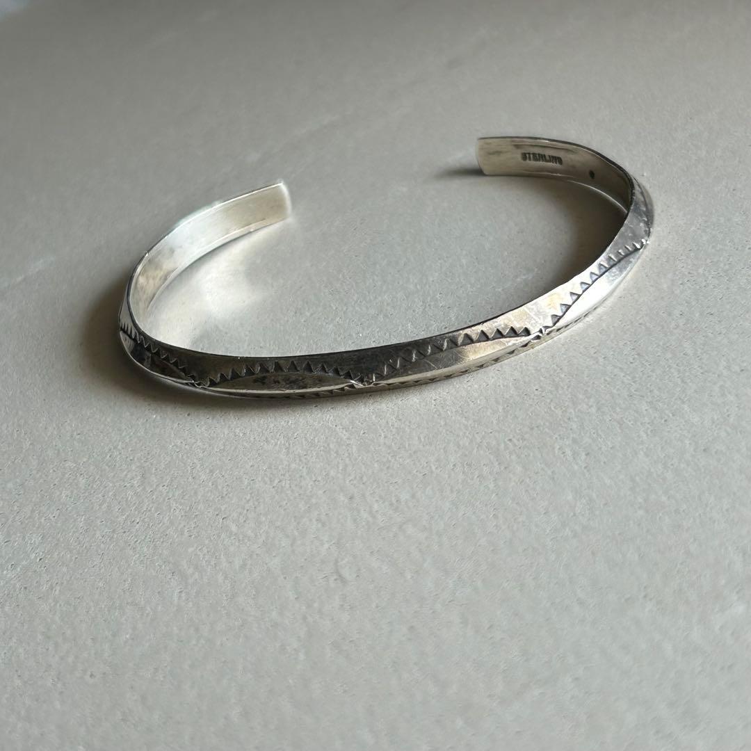 ヴィンテージ ナバホ　バングル　スタンプワーク