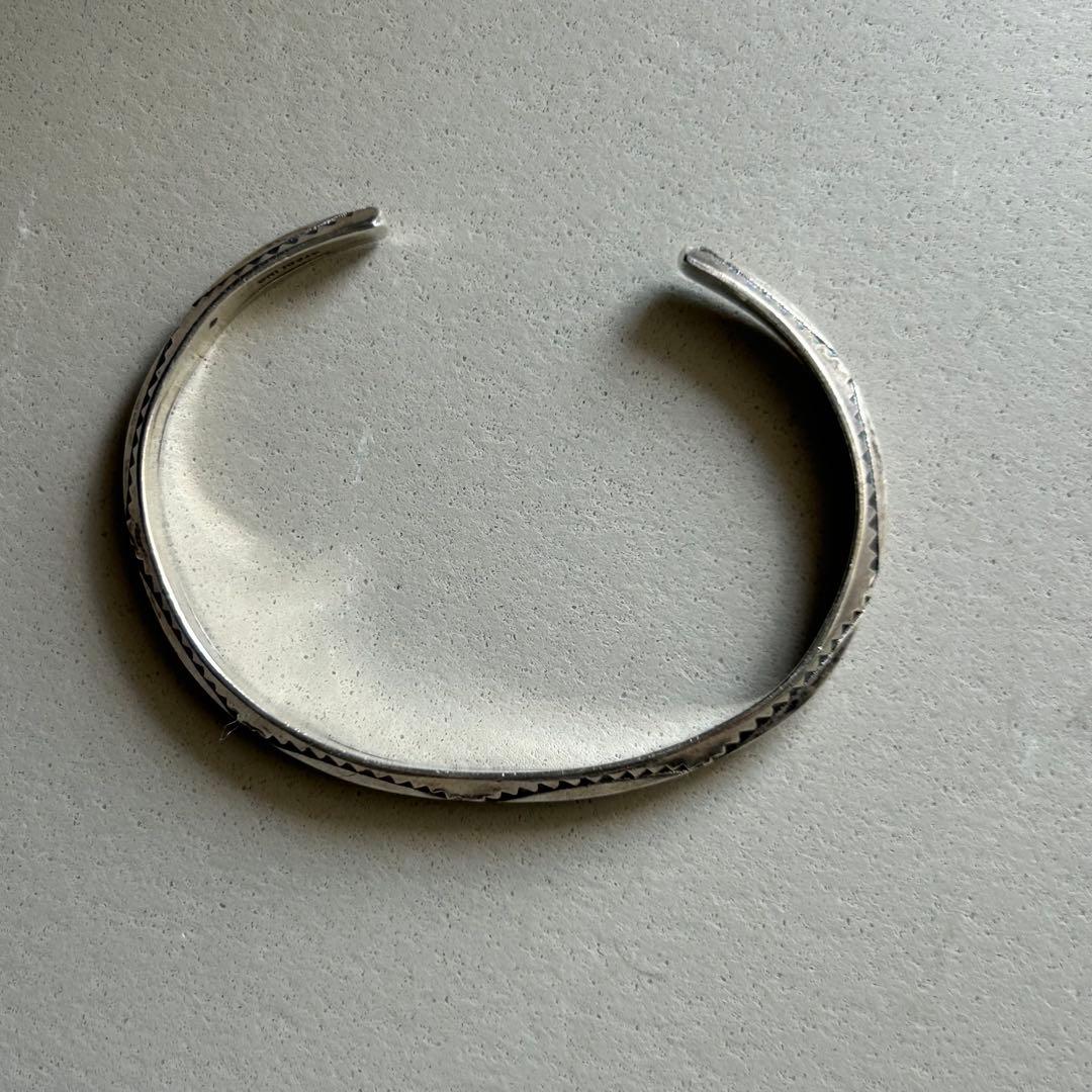 ヴィンテージ ナバホ　バングル　スタンプワーク