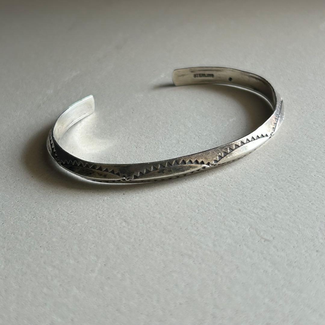 ヴィンテージ ナバホ　バングル　スタンプワーク