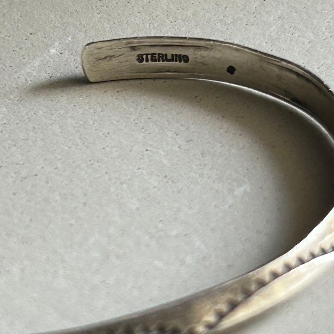 ヴィンテージ ナバホ　バングル　スタンプワーク