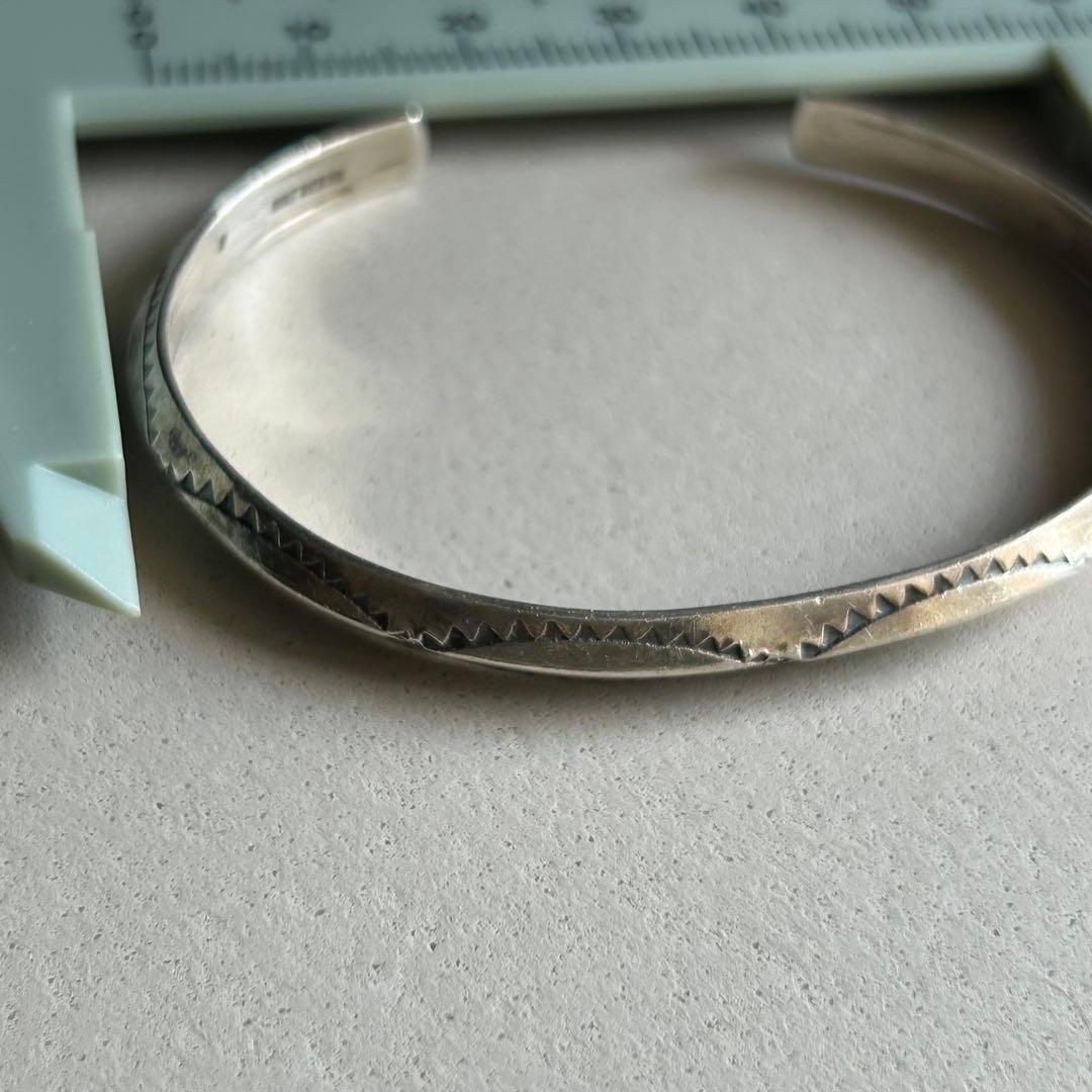 ヴィンテージ ナバホ　バングル　スタンプワーク