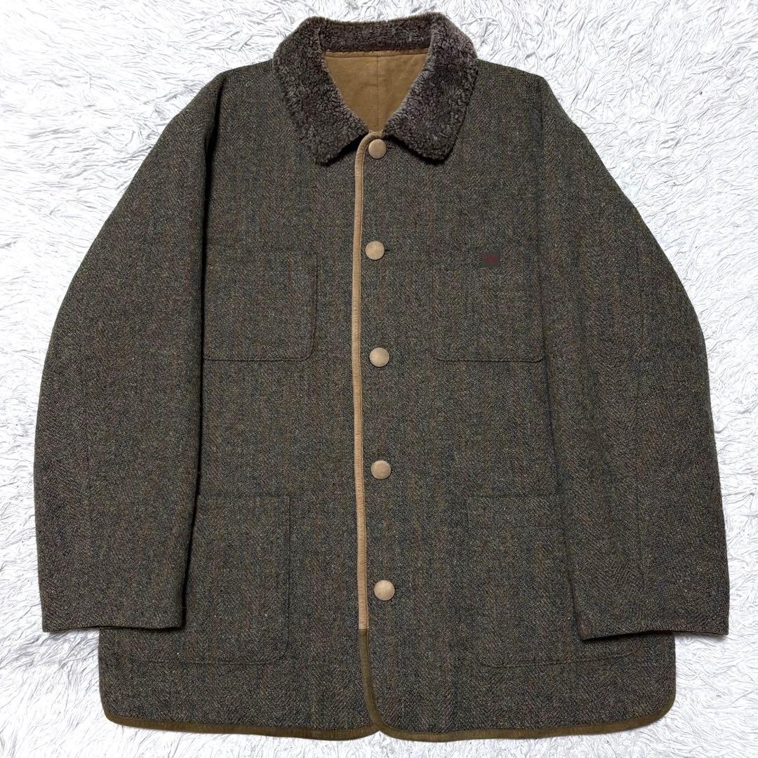 正規品✨羊革ムートンジャケット　PAPAS 　カバーオール