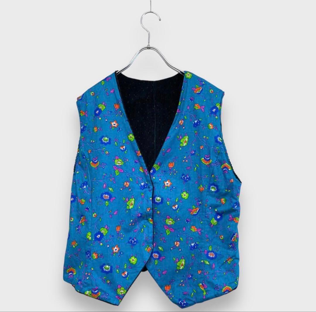 3点¥10,000 ビンテージ 古着 卸 レトロ 総柄パッチワーク風ジャケット