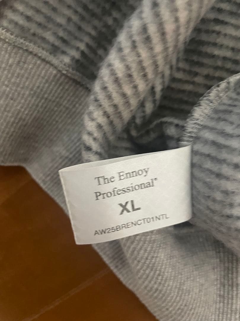 ENNOY BORDER CREW NECK SWEAT XLサイズ グレー