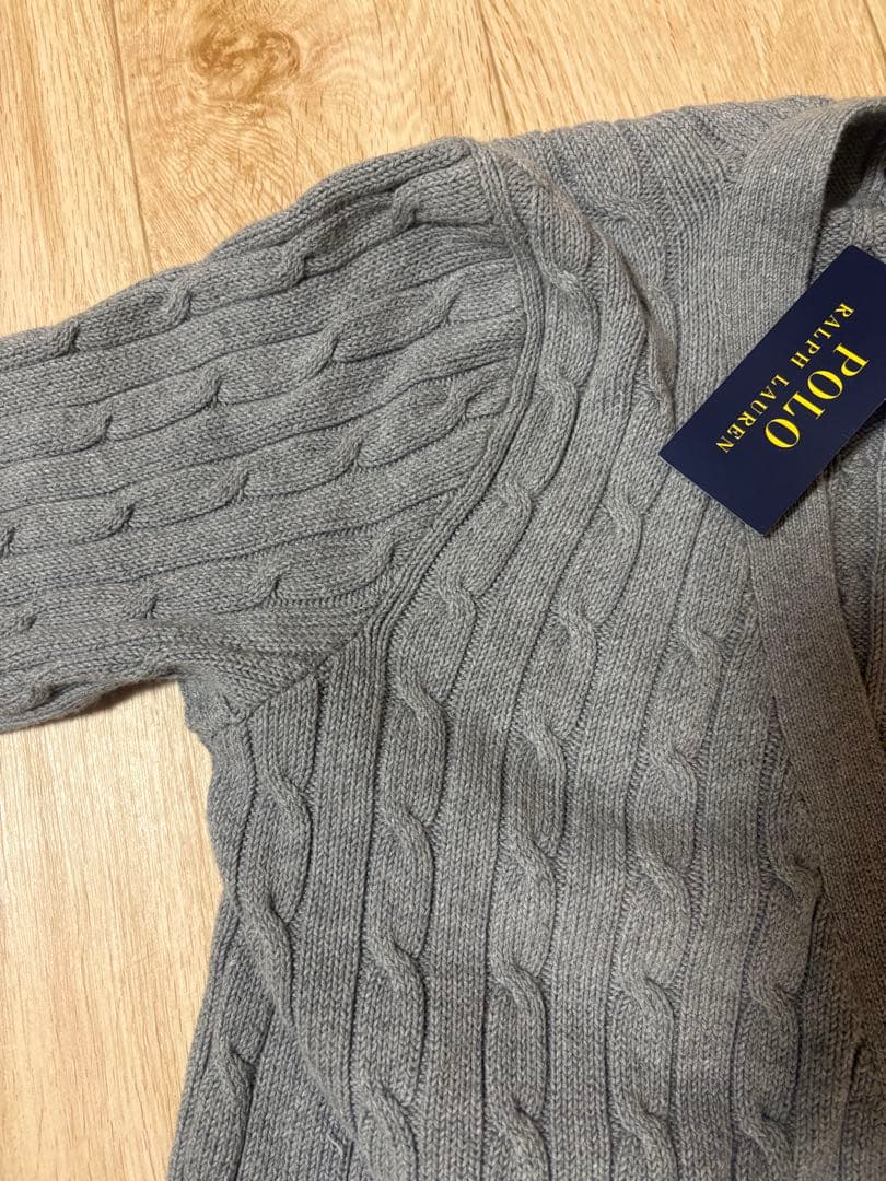 新品タグ付き POLO RALPH LAUREN カーディガン グレー XL