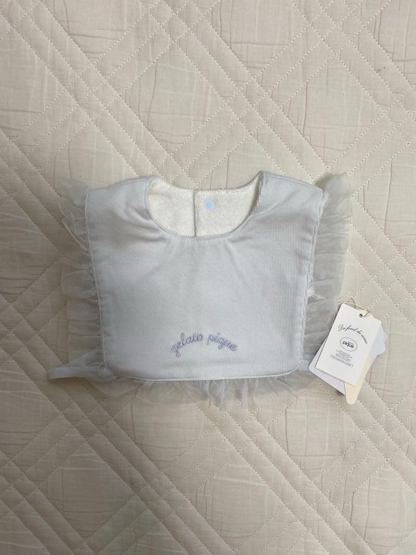 【新品未使用】ジェラートピケ☆ スターチュールロンパース80cm&スタイ