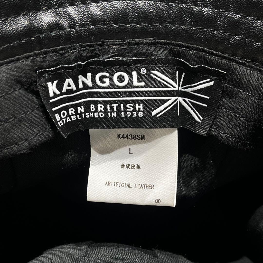 極美品☆KANGOL ベル型 バケットハット L 黒 金ロゴ 希少 ストリート