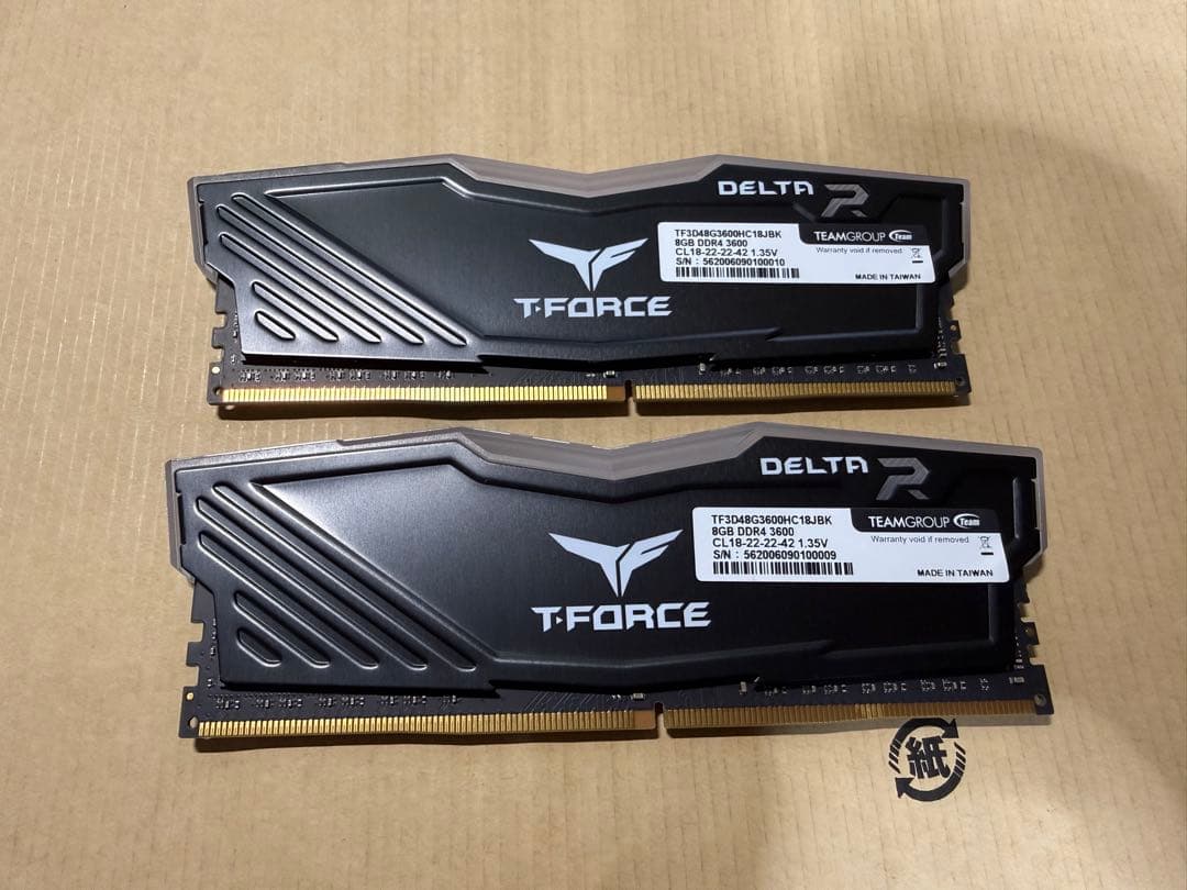 メモリー Team T-FORCE 16GB (2x8GB) DDR4 3600MHz