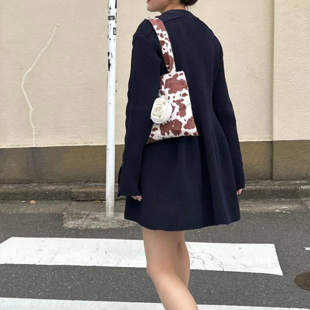 WILLOW DRESS bibiy. 新品 ネイビー ニットワンピース