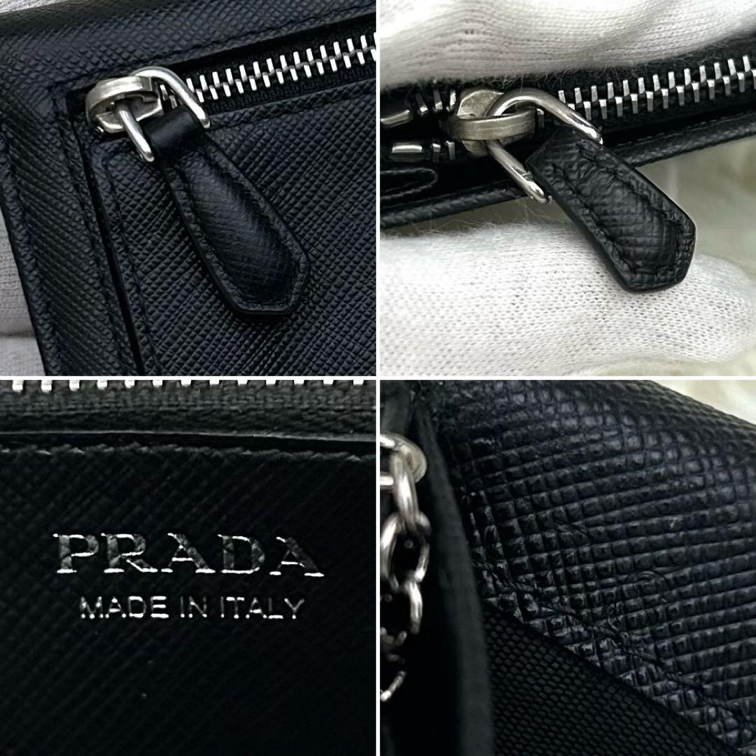 ［美品］PRADA SAFFIANO ROBOT シルバーメタル 長財布