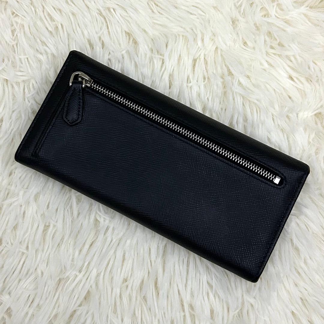 ［美品］PRADA SAFFIANO ROBOT シルバーメタル 長財布