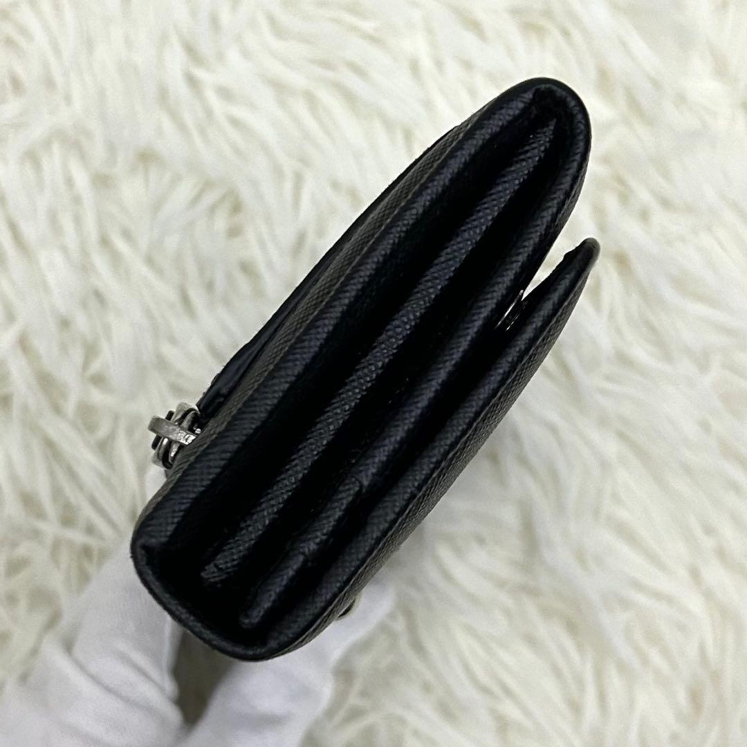 ［美品］PRADA SAFFIANO ROBOT シルバーメタル 長財布