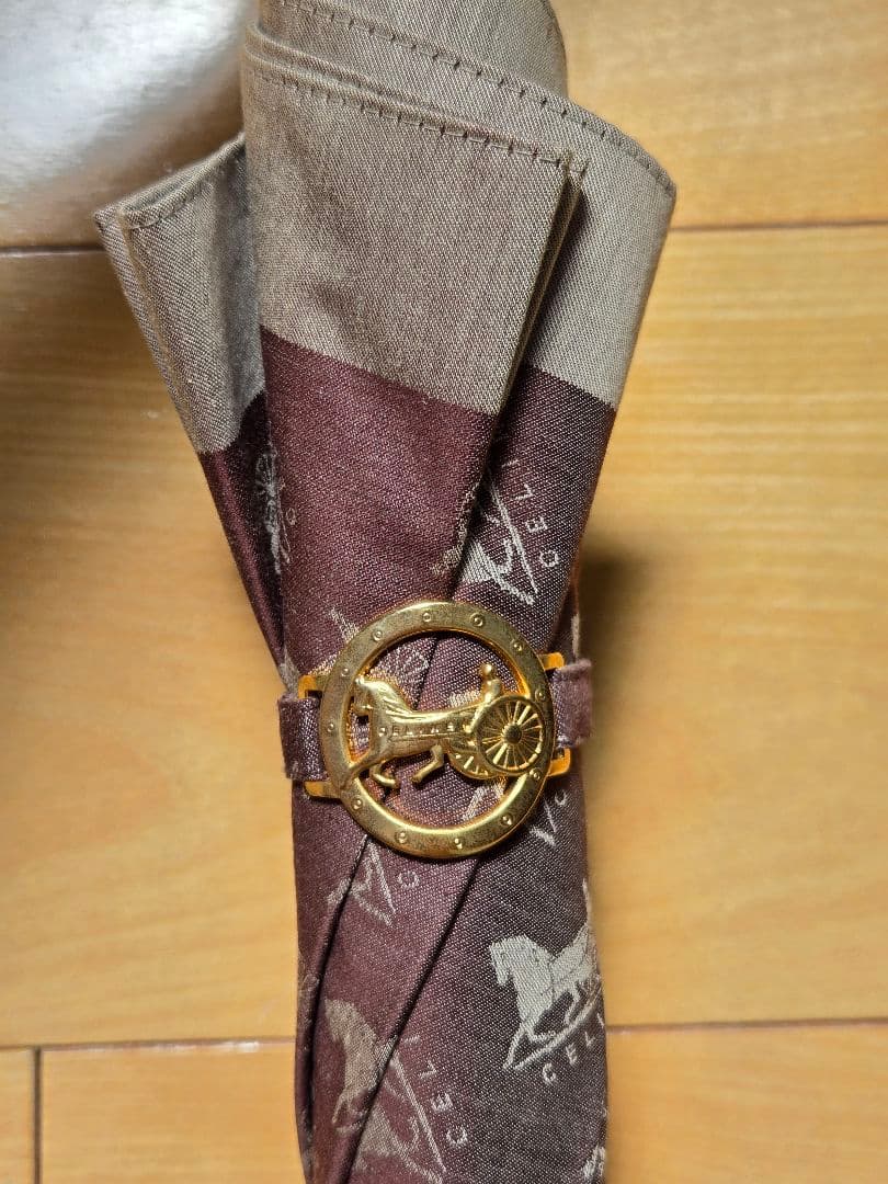 CELINE セリーヌ長傘 晴雨兼用傘 馬車ロゴ 総柄