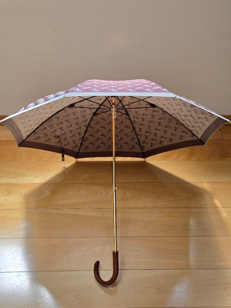 CELINE セリーヌ長傘 晴雨兼用傘 馬車ロゴ 総柄