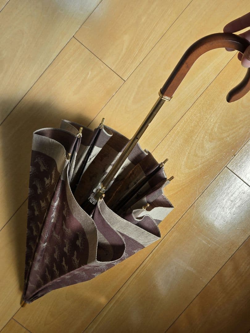 CELINE セリーヌ長傘 晴雨兼用傘 馬車ロゴ 総柄