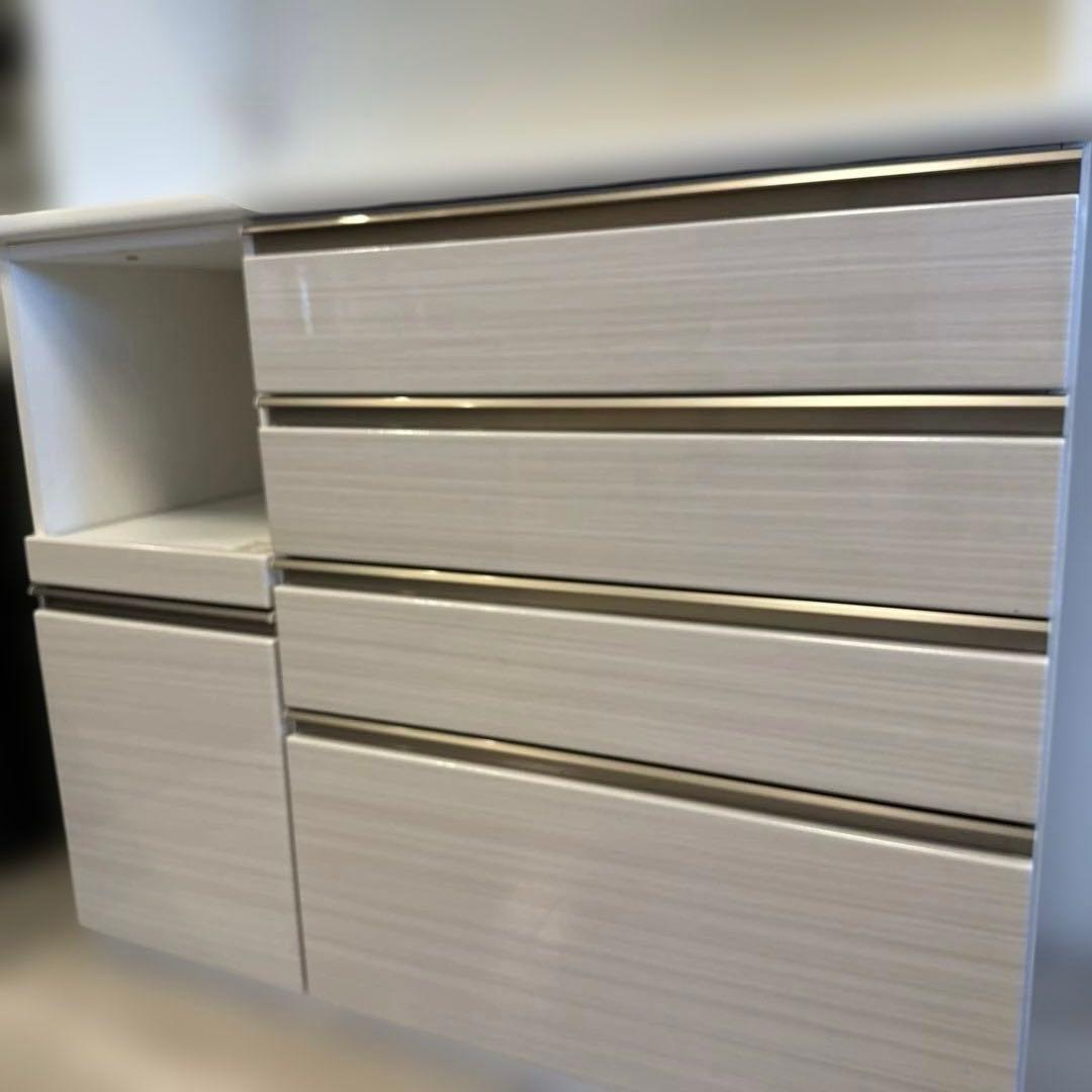 ニトリ　食器棚　キッチンボード　ポスティア　幅120 ホワイト