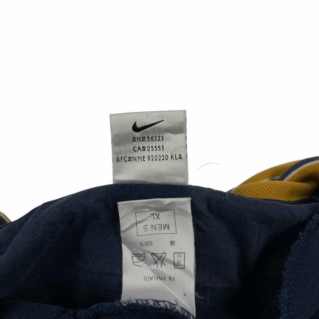 90s NIKE ナイキ ハーフジップスウェット 銀タグ 美品 ネイビー XL