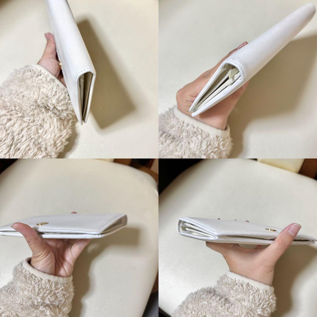 シャネル Chanel 長財布　ココマーク　ゴールド金具　アイボリーホワイト