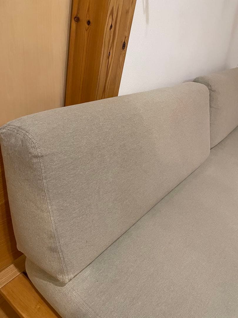 無印良品　ソファ ベージュのシンプルモダン2〜3人掛けソファ