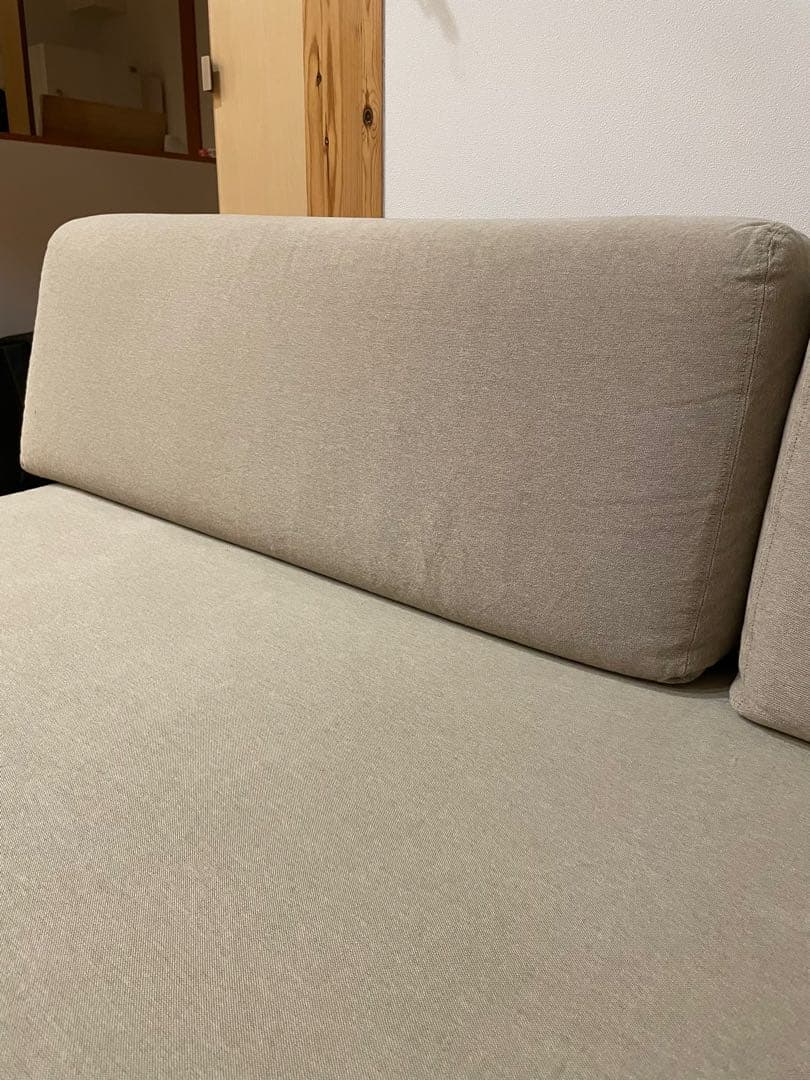 無印良品　ソファ ベージュのシンプルモダン2〜3人掛けソファ