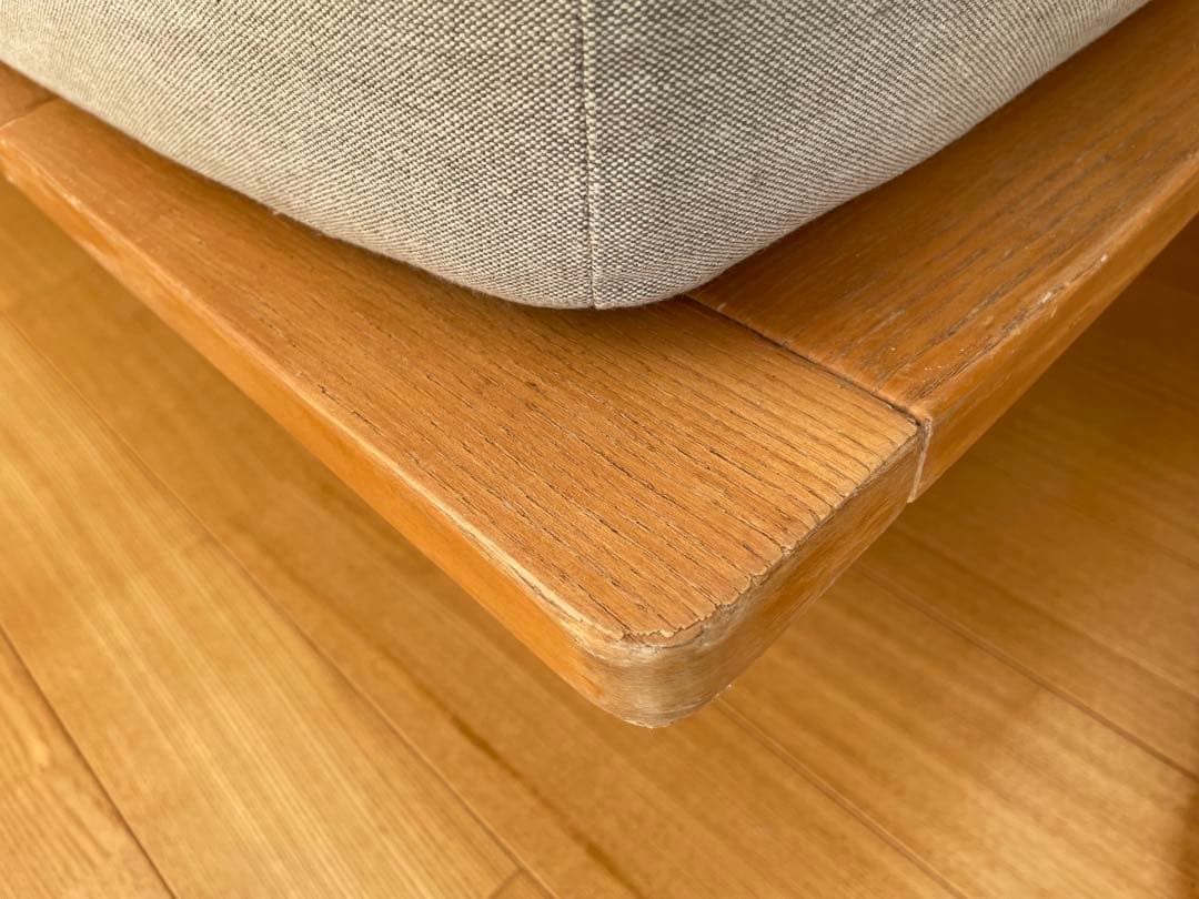 無印良品　ソファ ベージュのシンプルモダン2〜3人掛けソファ