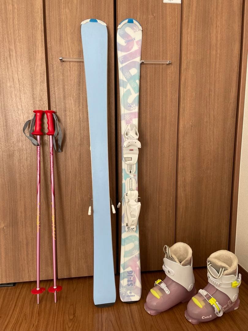 STREULE 子供用スキー3点セット 中古 板120cm ブーツ21cm