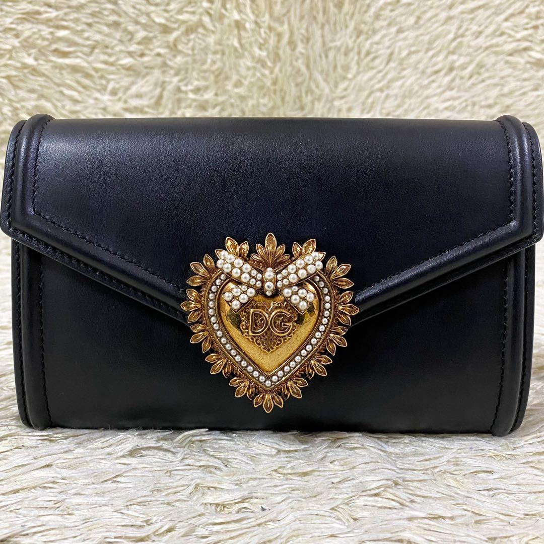 希少【極美品】ドルチェ&ガッバーナ ディヴォーション ボディバッグ ブラック