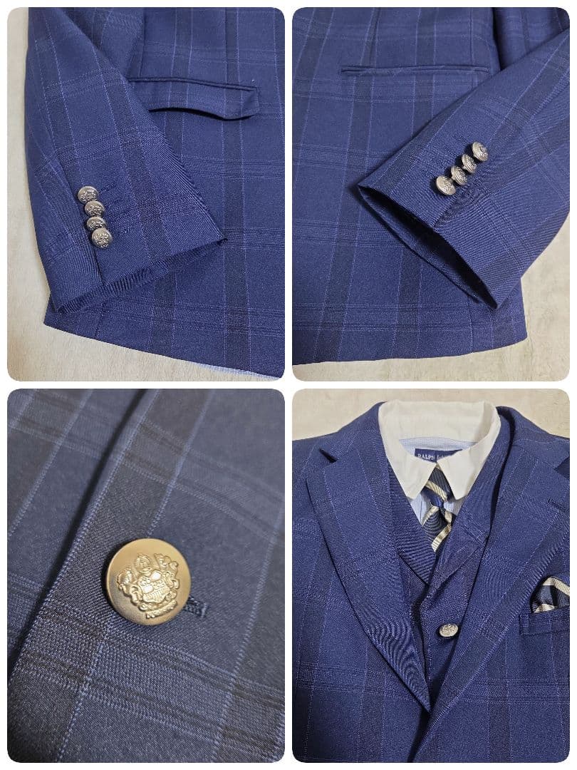 ワンダーファクトリー スーツ キッズ 160 ネイビー セットアップ 5点セット