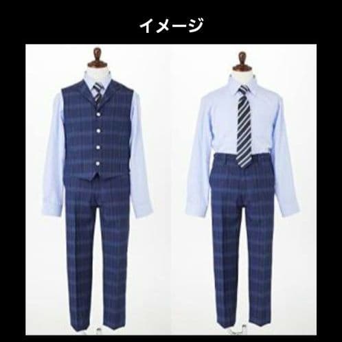 ワンダーファクトリー スーツ キッズ 160 ネイビー セットアップ 5点セット