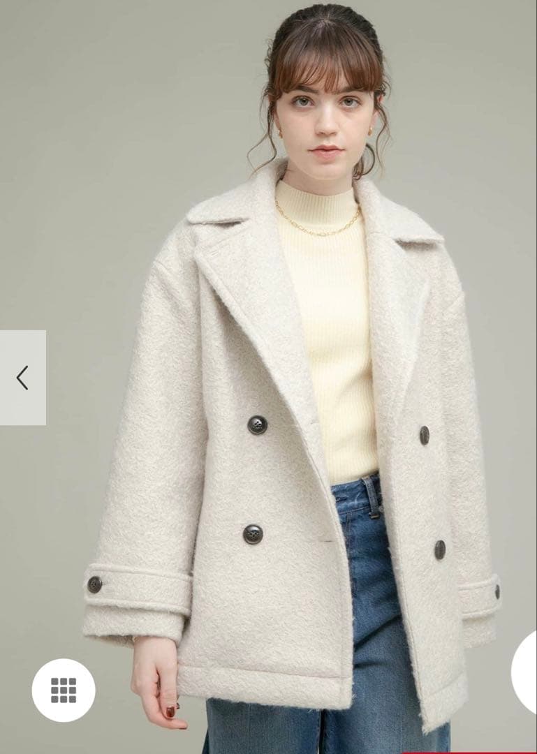 ウールライクカーリーシャギーコクーンコート