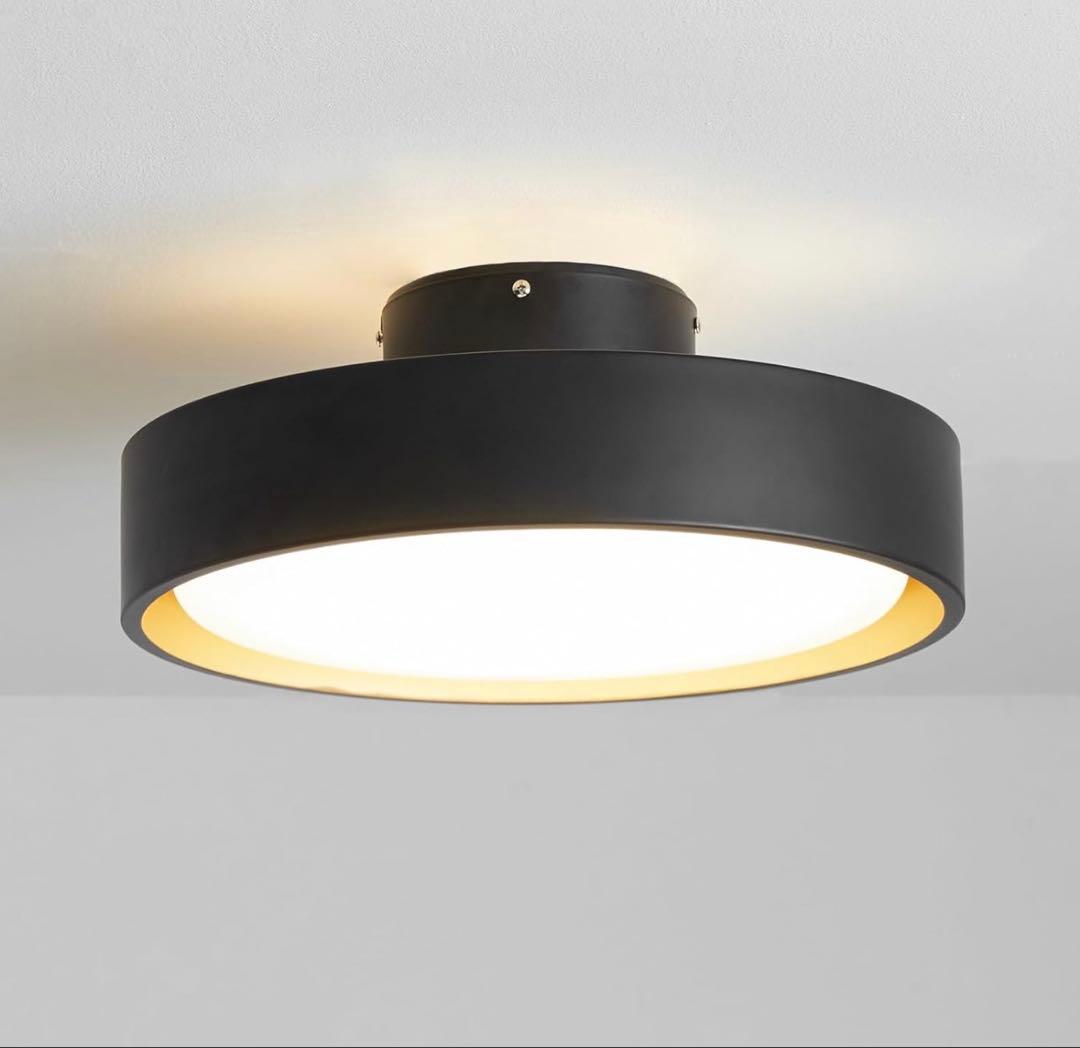 【新品未使用品】LOWYA ロウヤ シーリングLEDライト ブラック　8畳