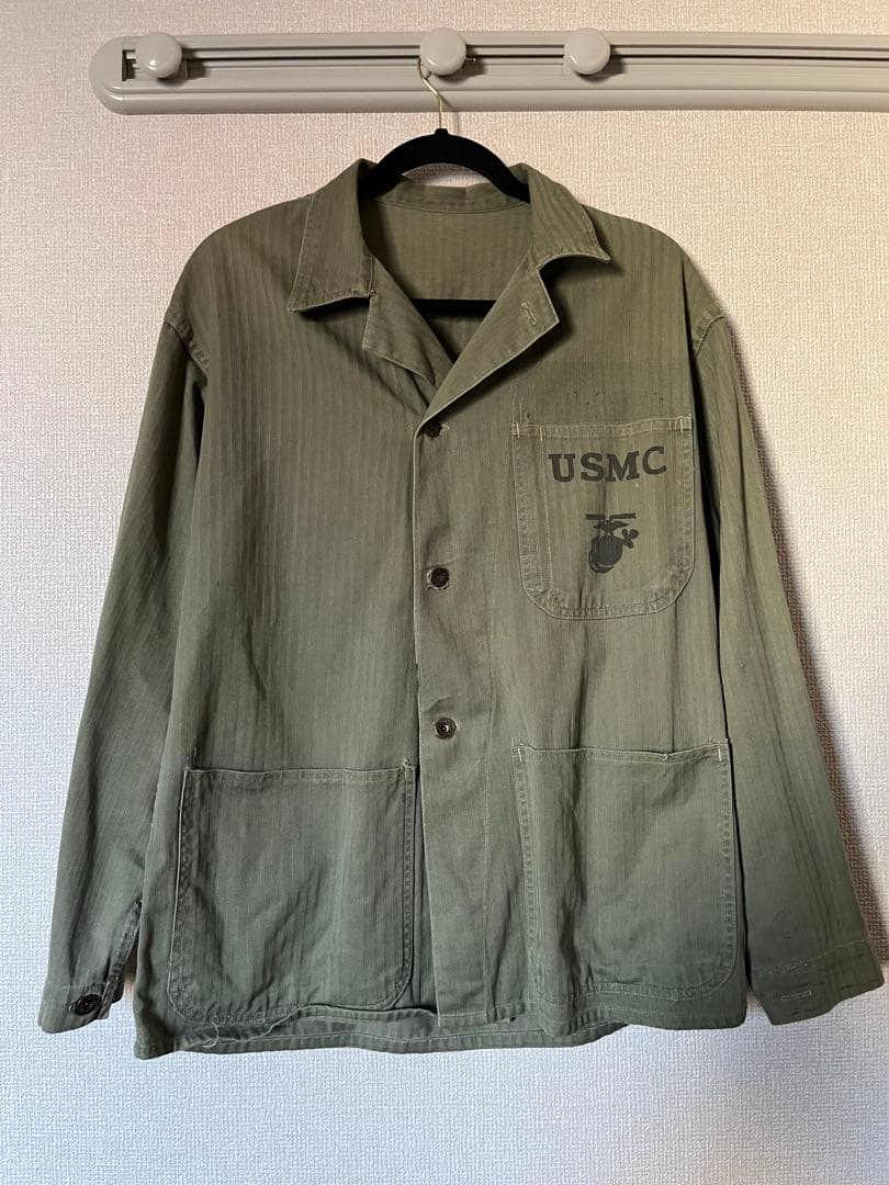 40s 米軍実物 大戦 USMC P41 ヘリンボーンジャケット 状態良　HBT