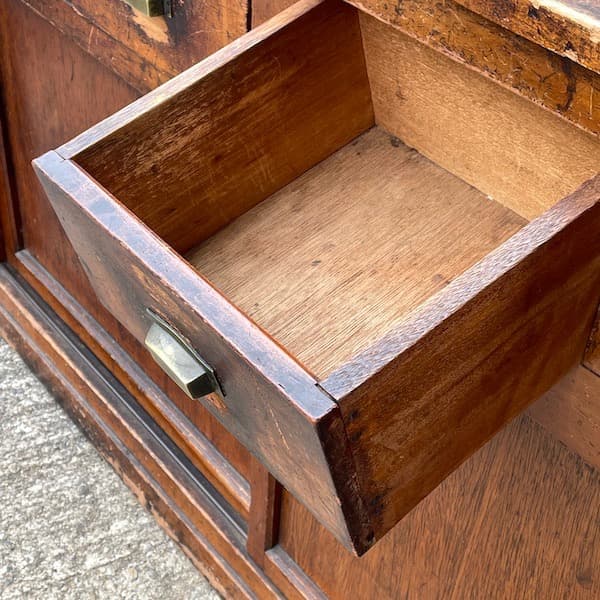 昭和レトロ　対面カウンター　両面サイドボード　キャビネット　ジャパンビンテージ